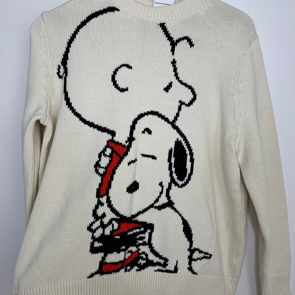 CHINTI & PARKER Snoopy & Charlie Hug Sweater In Nude Small NWOT - Picture 6 of 13